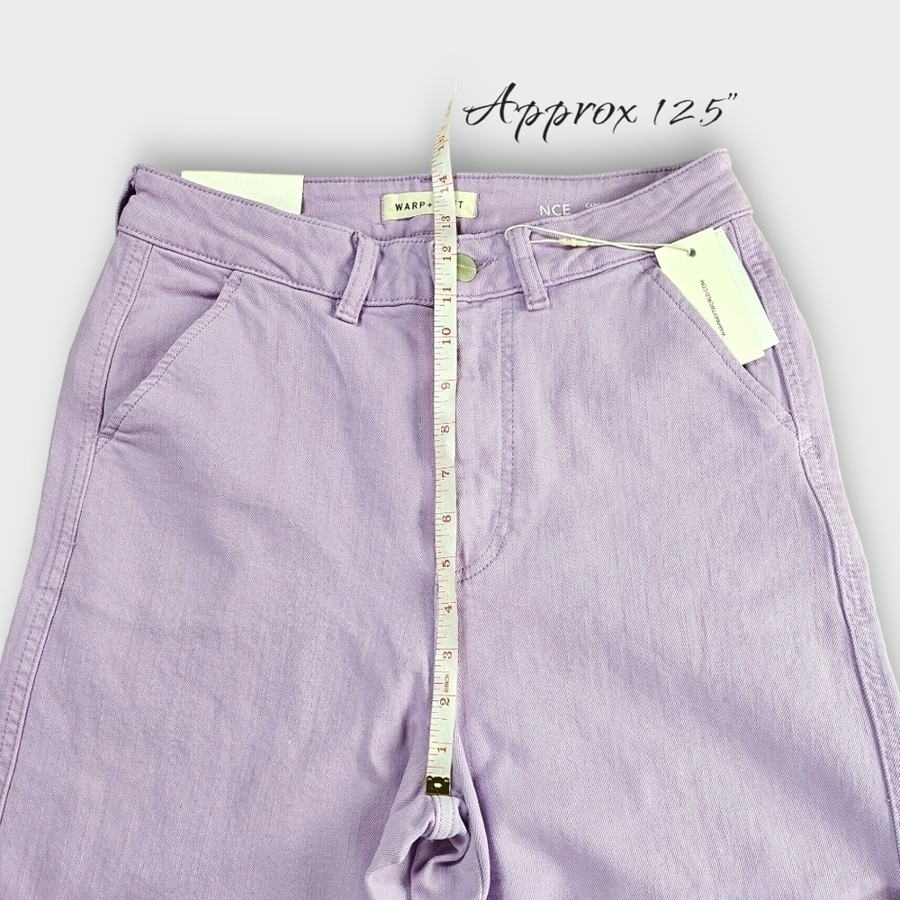 Warp + Weft Lavender Wide Leg Cargo Jeans - Picture 11 of 14